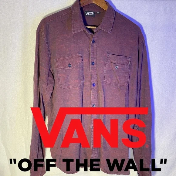 Vans of the Wall Skater 100% cotton short Large Crimson - Picture 1 of 12